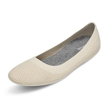 Beige Allbirds Tree Breezers Lux Women's Flat Shoes | AU1673GS