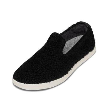 Beige / Black Allbirds Wool Lounger Fluffs Men's Slip On Shoes | AU1089QM