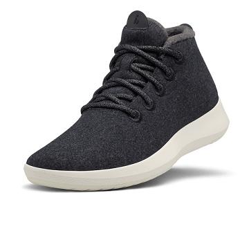 Beige / Black Allbirds Wool Runner-up Mizzles Men's Sneakers | AU1034RV