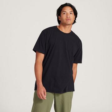 Black Allbirds Allgood Cotton Men's T Shirts | AU1292YX