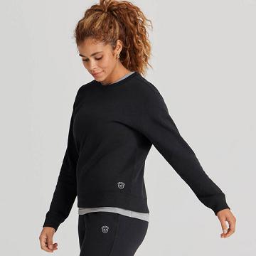 Black Allbirds R&R Sweat Women's Shirts | AU1754SG