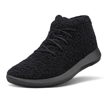 Black Allbirds Wool Runner-up Fluffs Men's High Tops | AU1223VR