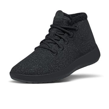 Black Allbirds Wool Runner-up Mizzle Fluffs Men's High Tops | AU1217EB