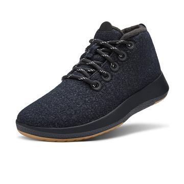 Black Allbirds Wool Runner-up Mizzles Men's High Tops | AU1229AU