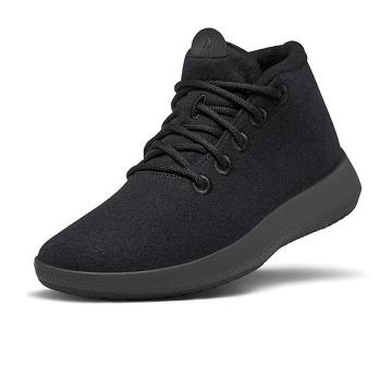 Black Allbirds Wool Runner-up Mizzles Women's Sneakers | AU1430BE