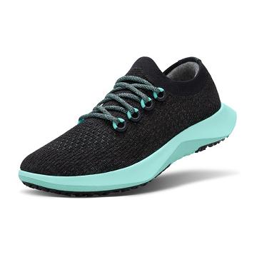 Black / Mint Allbirds Tree Dasher 2 Men's Running Shoes | AU1194MQ