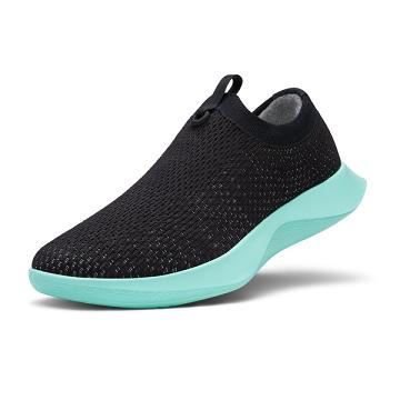 Black / Mint Allbirds Tree Dasher Relay Men's Slip On Shoes | AU1119VR