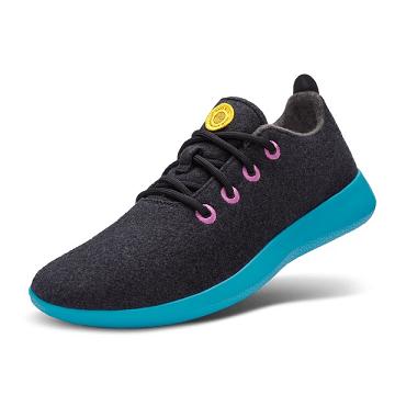 Black / Mint Allbirds Wool Runner Women's Sneakers | AU1484CT