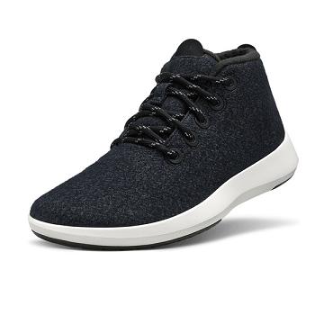 Black / White Allbirds Wool Runner-up Mizzles Women's Sneakers | AU1434ZU