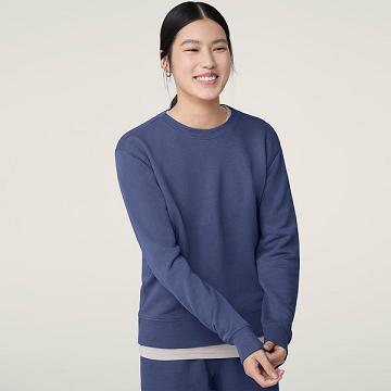 Blue Allbirds R&R Sweat Women's Shirts | AU1759UZ