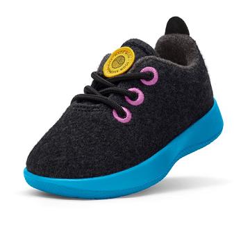 Blue / Black Allbirds Smallbirds Wool Runner Kids' Sneakers | AU1863UZ