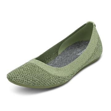 Green Allbirds Tree Breezers Women's Flat Shoes | AU1670KO