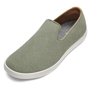 Green Allbirds Wool Loungers Men's Slip On Shoes | AU1096ZU