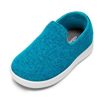 Turquoise Allbirds Smallbirds Wool Loungers Kids' Slip On Shoes | AU1871NW