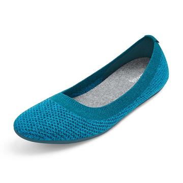 Turquoise Allbirds Tree Breezers Women's Flat Shoes | AU1665VR