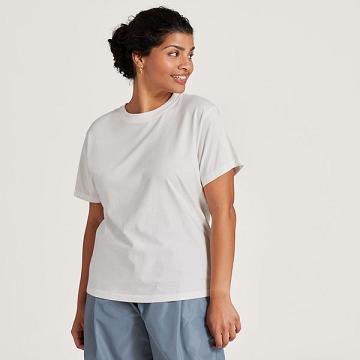 White Allbirds Allgood Cotton Women's T Shirts | AU1745XY