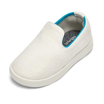 White Allbirds Smallbirds Wool Loungers Kids' Slip On Shoes | AU1872BE