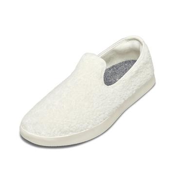 White Allbirds Wool Lounger Fluffs Men's Slip On Shoes | AU1091NW