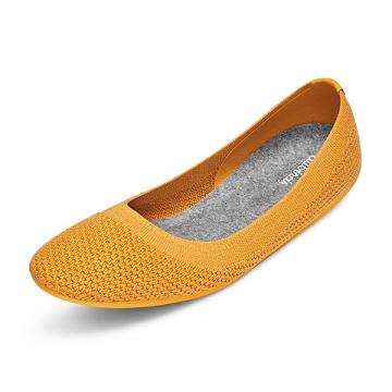 Yellow Allbirds Tree Breezers Women's Flat Shoes | AU1667XY