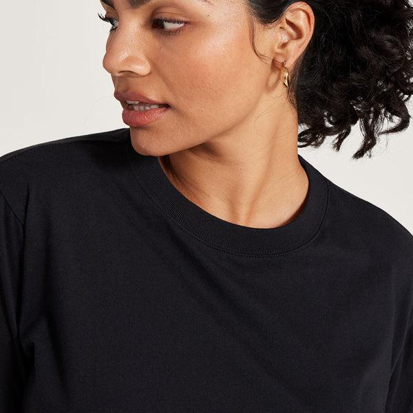 Black Allbirds Allgood Cotton Women's T Shirts | AU1744CT