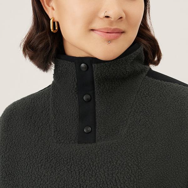 Black Allbirds Fluff Fleece Pullover Women's Hoodie | AU1777GS