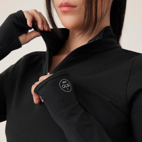 Black Allbirds Performance Quarter Zip Women's Hoodie | AU1775AU