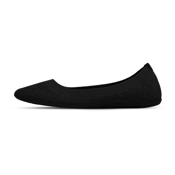 Black Allbirds Tree Breezers Women's Flat Shoes | AU1677AH