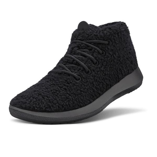 Black Allbirds Wool Runner-up Fluffs Men\'s High Tops | AU1223VR