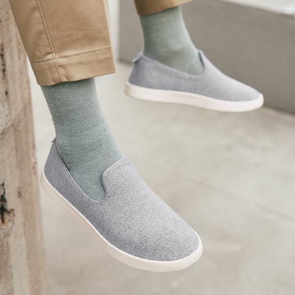 Black / Grey Allbirds Wool Loungers Men's Slip On Shoes | AU1099AU