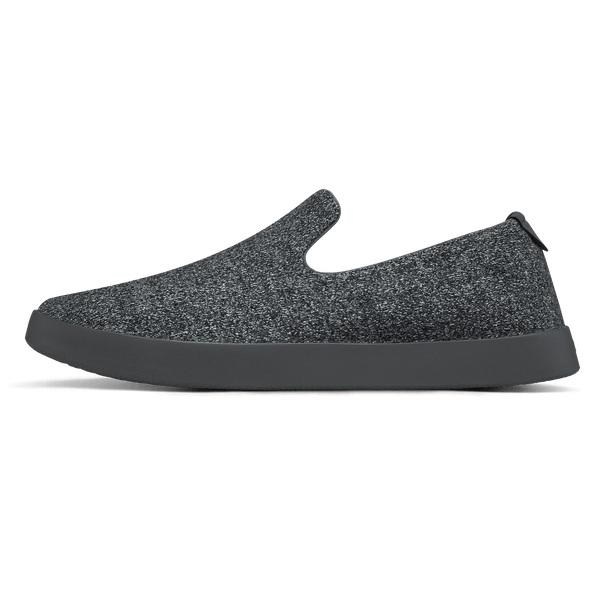 Black / Grey Allbirds Wool Loungers Men's Slip On Shoes | AU1099AU