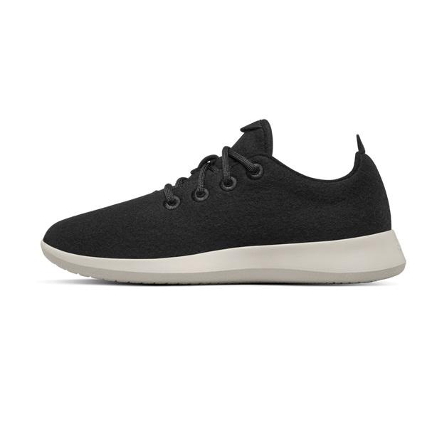 Black / White Allbirds Wool Runner Men's Sneakers | AU1066BE