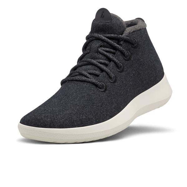 Black / White Allbirds Wool Runner-up Mizzles Men\'s High Tops | AU1230HA