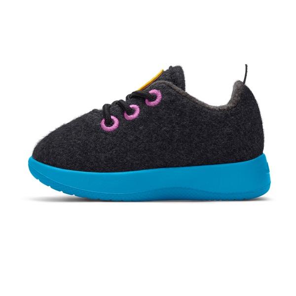 Blue / Black Allbirds Smallbirds Wool Runner Kids' Sneakers | AU1863UZ