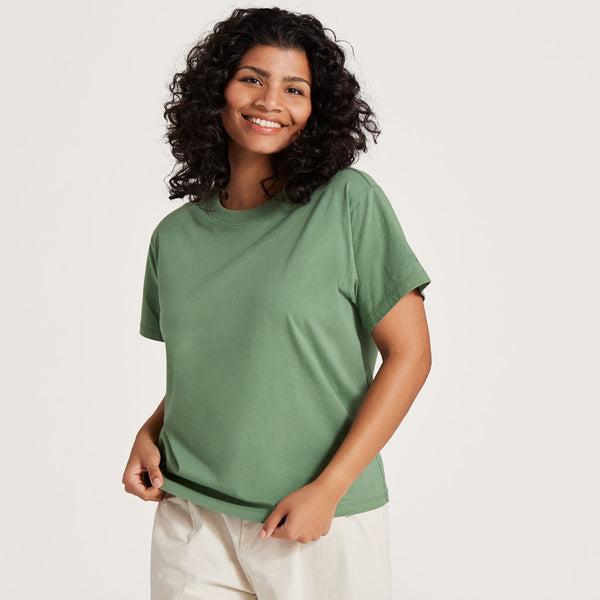 Green Allbirds Allgood Cotton Women's T Shirts | AU1746ZU