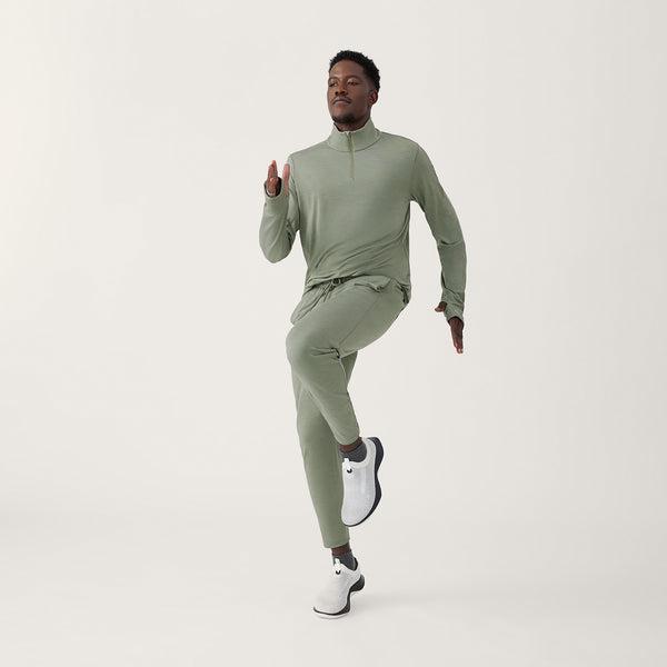 Green Allbirds Performance Quarter Zip Men's Hoodie | AU1325NW