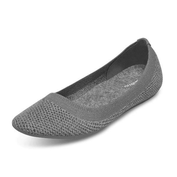 Grey Allbirds Tree Breezers Women\'s Flat Shoes | AU1675DF