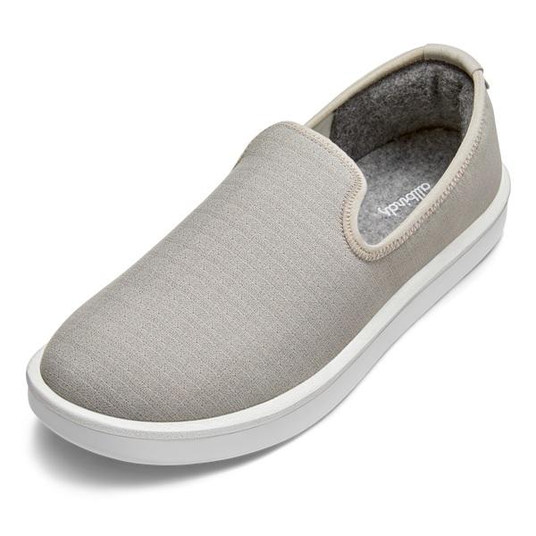 Grey Allbirds Wool Lounger Woven Men\'s Slip On Shoes | AU1086RV