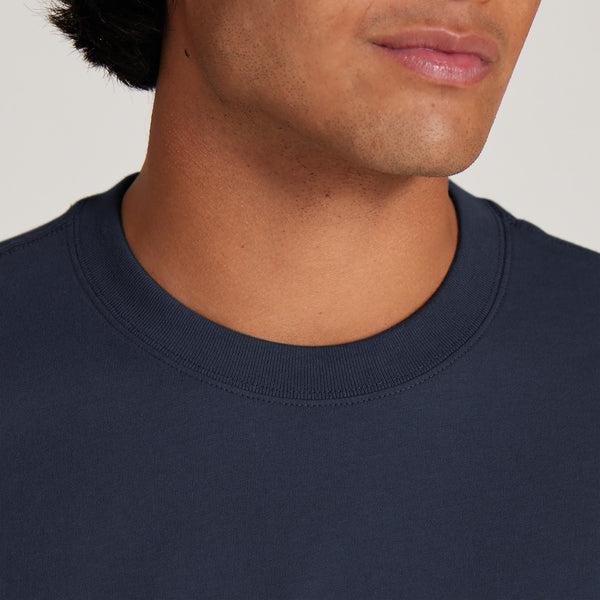 Navy Allbirds Allgood Cotton Men's T Shirts | AU1297QM