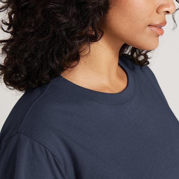 Navy Allbirds Allgood Cotton Women's T Shirts | AU1747LI