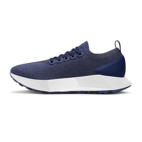 Navy Allbirds Wool Flyer Mizzles Men's Running Shoes | AU1130SG