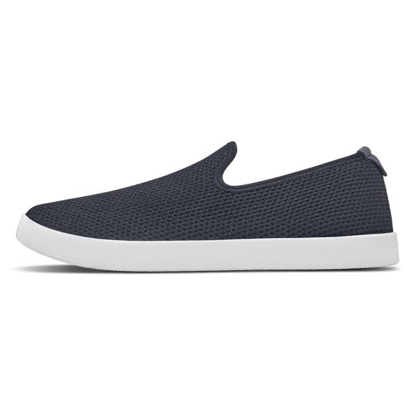 Navy / White Allbirds Tree Loungers Men's Slip On Shoes | AU1113EB