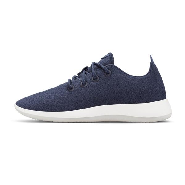 Navy / White Allbirds Wool Runner Men's Sneakers | AU1061EB