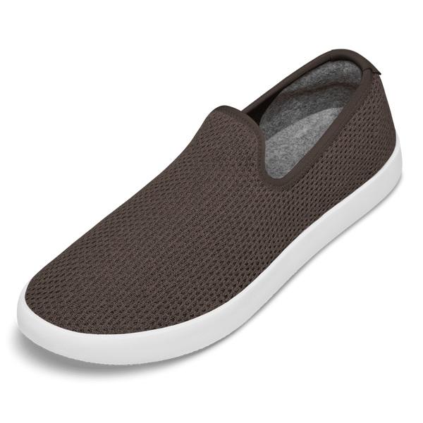 Taupe / White Allbirds Tree Loungers Men\'s Slip On Shoes | AU1110YX