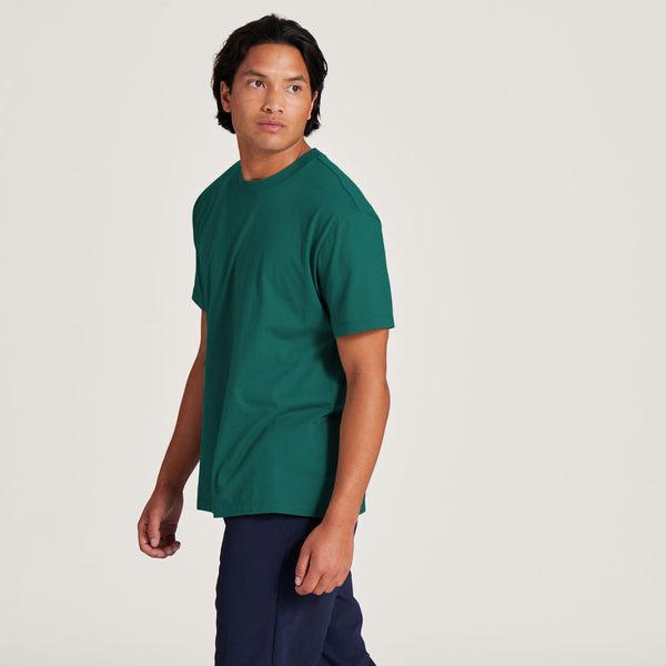 Turquoise Allbirds Allgood Cotton Men's T Shirts | AU1298MQ