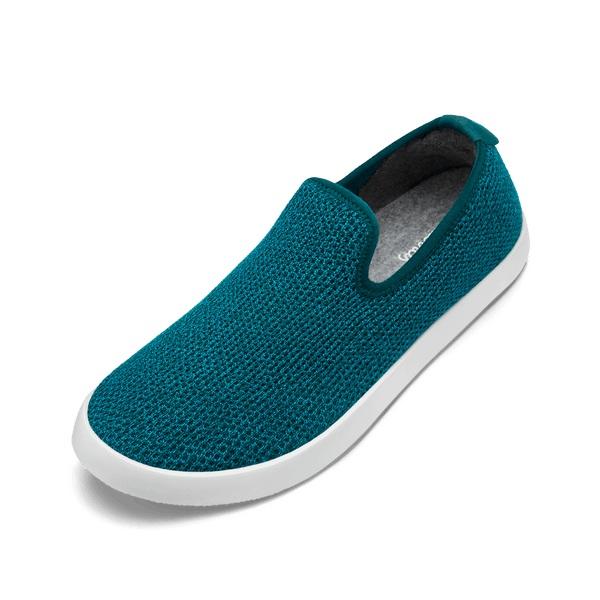 Turquoise / White Allbirds Tree Loungers Men\'s Slip On Shoes | AU1107OK