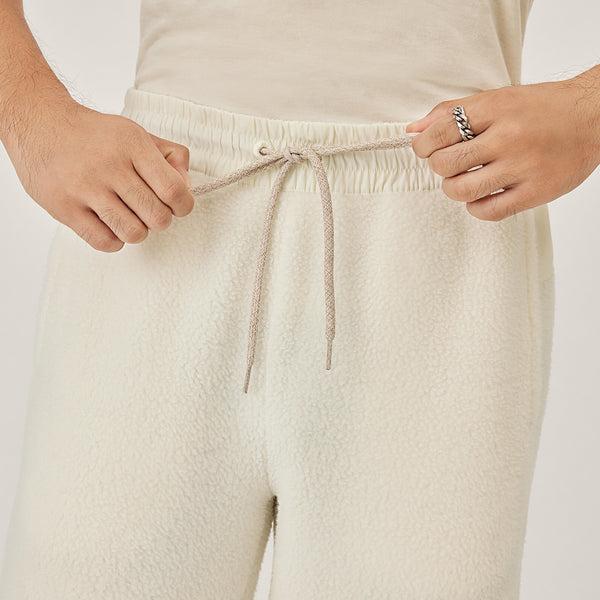 White Allbirds Fluff Fleece Men's Pants | AU1315OK