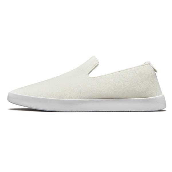 White Allbirds Wool Loungers Men's Slip On Shoes | AU1093VR