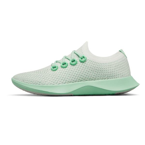 White / Green Allbirds Tree Dasher 1 Men's Running Shoes | AU1162YX