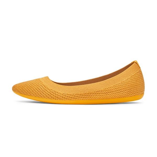 Yellow Allbirds Tree Breezers Women's Flat Shoes | AU1667XY